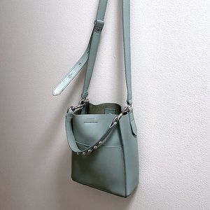 All Saints Baby Blue Small Leather Handbag